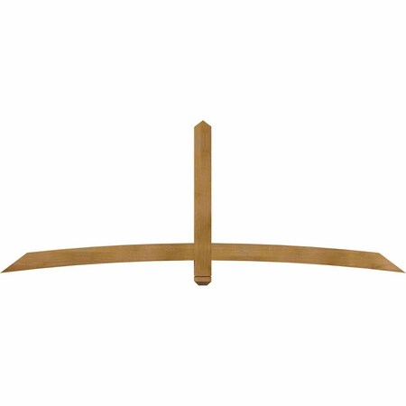 Ekena Millwork Bellingham Rough Sawn Timber Gable Bracket, Western Red Cedar, 96"W x 36"H x 4"D x 4"F, 9/12 Pitch GBW096X36X0404BEL00RWR